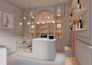 design modern cafe, coffee shop, restaurant, and bakery interior in 3d